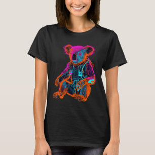 Koala Artwork - Animal Motif Art Koala T-Shirt