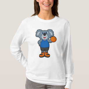 Koala as Basketball player with Basketball T-Shirt
