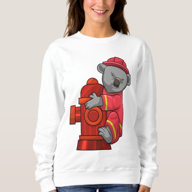 Koala as Firefighter with Fire hydrant Sweatshirt (Front)