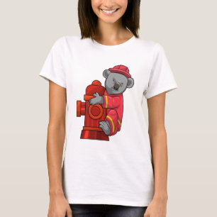 Koala as Firefighter with Fire hydrant T-Shirt