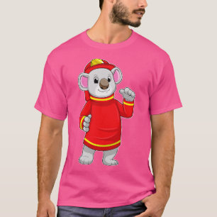 Koala as Firefighter with Helmet T-Shirt