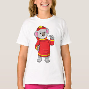 Koala as Firefighter with Helmet T-Shirt