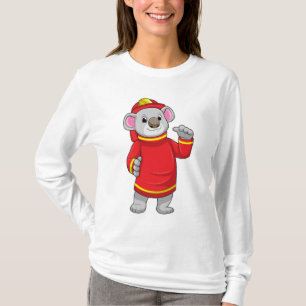 Koala as Firefighter with Helmet T-Shirt