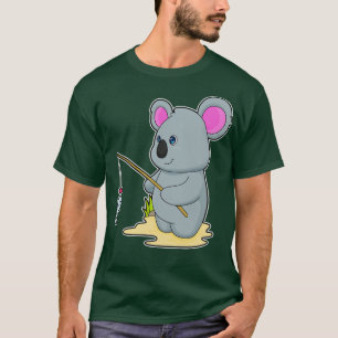 Koala as Fisher with Fishing rod Fish T-Shirt