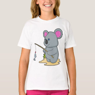 Koala as Fisher with Fishing rod & Fish T-Shirt