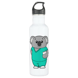 Koala as Nurse with Notepad 710 Ml Water Bottle