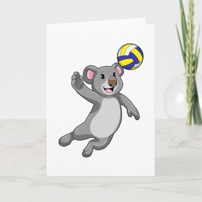 Koala as Volleyball player with Volleyball Card (Front)
