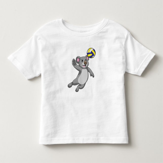 Koala as Volleyball player with Volleyball Toddler T-Shirt (Front)