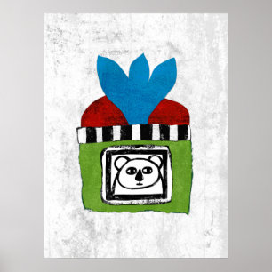 Koala At Home Poster Wall Art