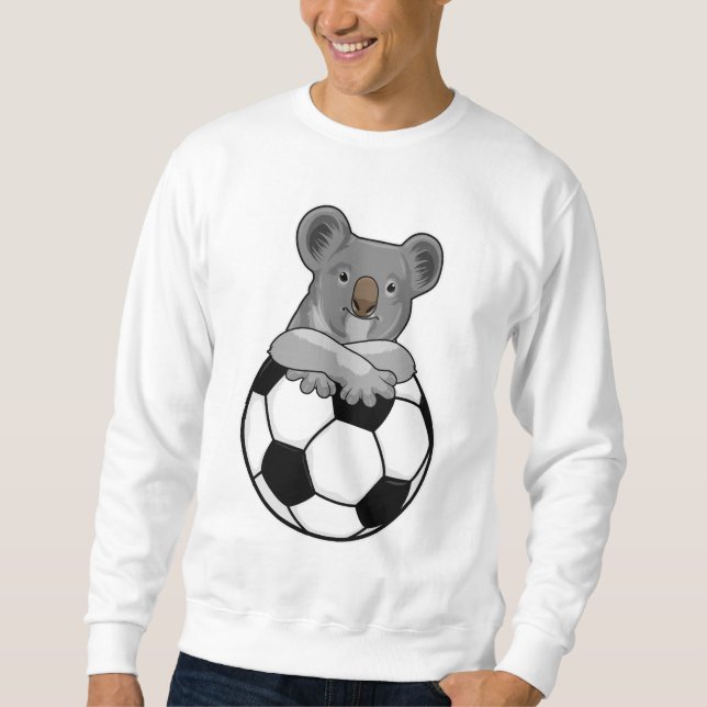 Koala at Soccer Sports Sweatshirt (Front)