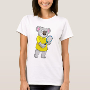 Koala at Tennis with Tennis racket T-Shirt