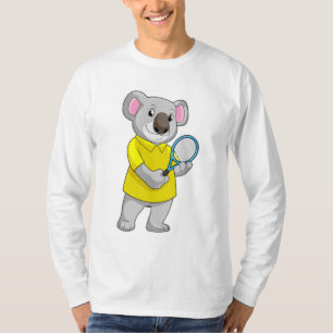 Koala at Tennis with Tennis racket T-Shirt