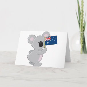 Koala Australian Flag Card