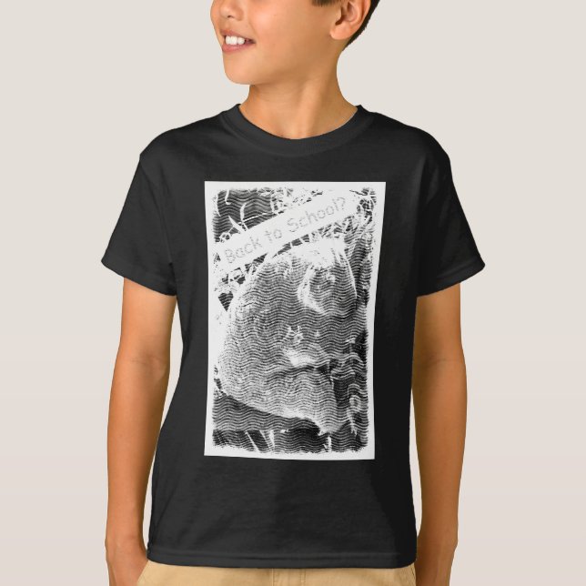 Koala Back to School Engraved look T-Shirt (Front)