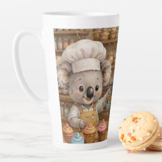 Koala Bakers Creating Delicious Cupcakes and Treat Latte Mug