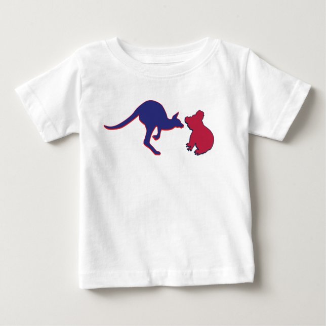 Koala Bear and Kangaroo Baby T-Shirt (Front)