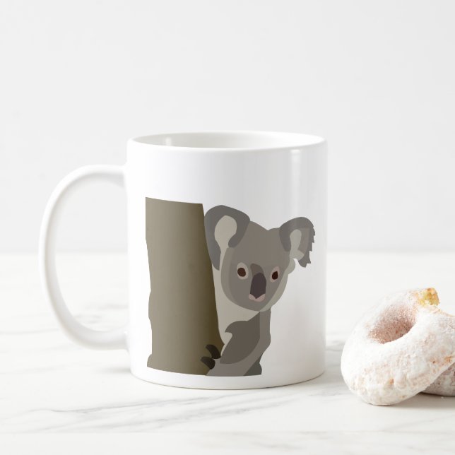 Koala Bear Animal Lover Coffee Mug (With Donut)