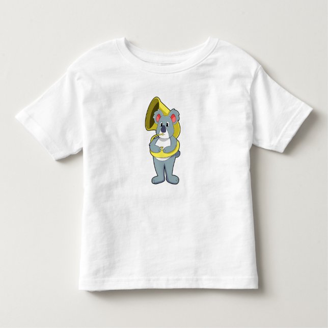 Koala bear at Music with Saxophone.PNG Toddler T-Shirt (Front)