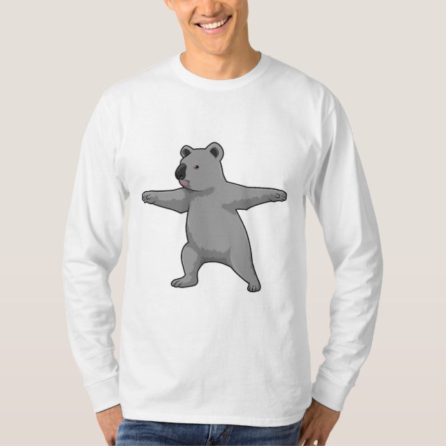 Koala bear at Yoga Fitness T-Shirt (Front)