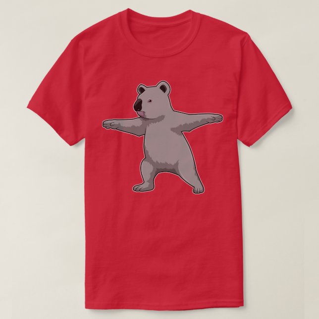 Koala bear at Yoga Fitness T-Shirt (Design Front)