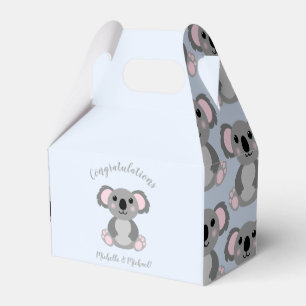 Koala Bear Baby Shower Blue Boy Favour Box