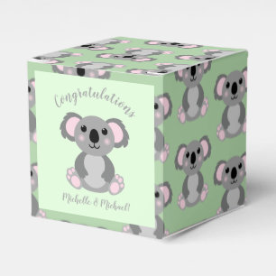 Koala Bear Baby Shower Blue Boy Favour Box