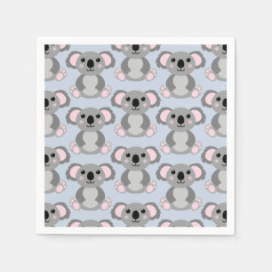 Koala Bear Baby Shower Blue Boy Napkin