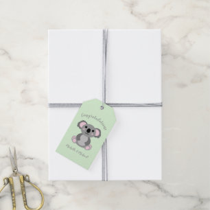Koala Bear Baby Shower Gift Tags