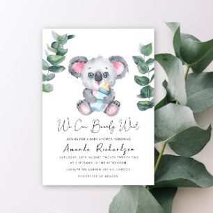 Koala Bear Baby Shower Invitation
