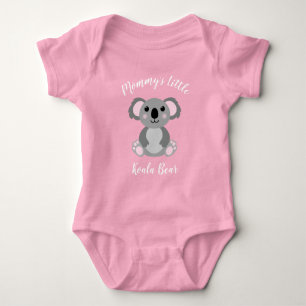 Koala Bear Baby Shower Pink Girl Bodysuit