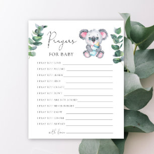 Koala bear baby shower Prayers for baby
