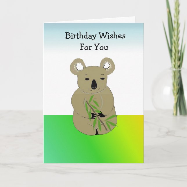 Koala Bear Birthday Card (Front)