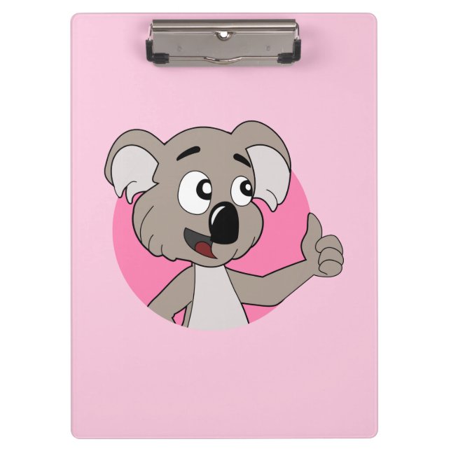 Koala bear cartoon clipboard (Front)