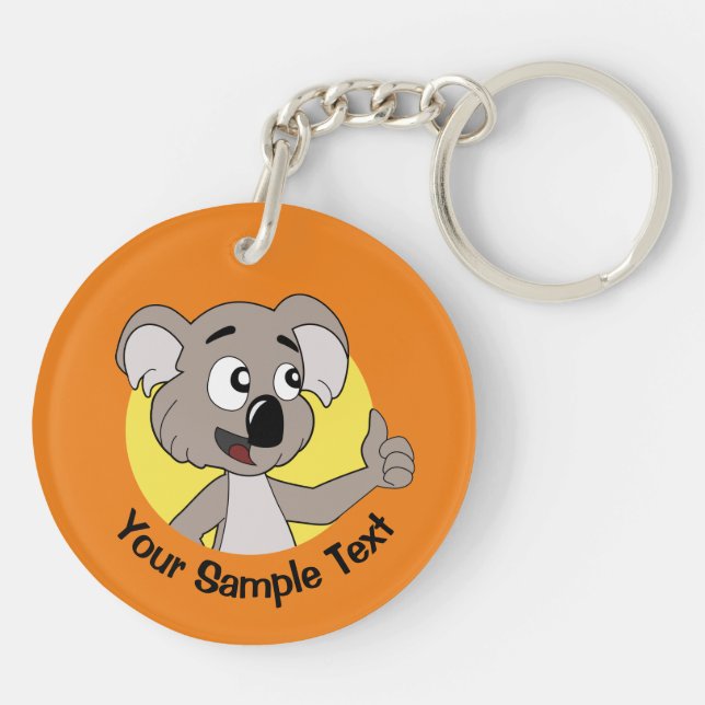 Koala bear cartoon keychain (Back)