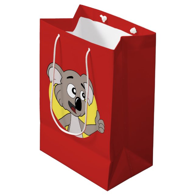 Koala bear cartoon medium gift bag (Front Angled)