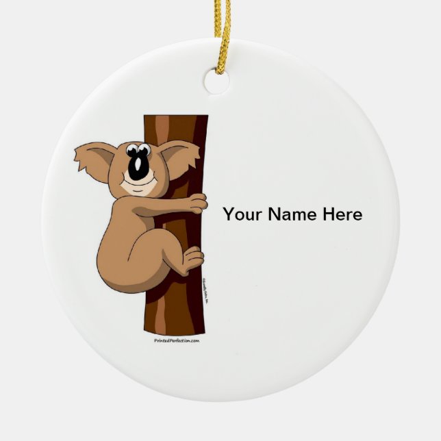 Koala Bear Ceramic Tree Decoration (Front)