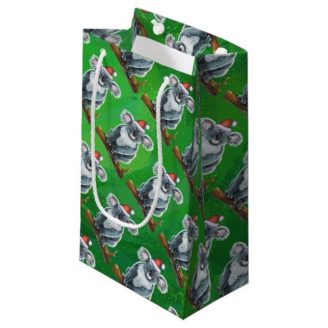 Koala Bear Christmas Small Gift Bag (Front Angled)