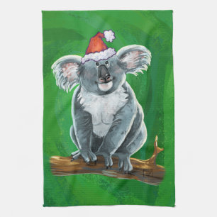 Koala Bear Christmas Tea Towel
