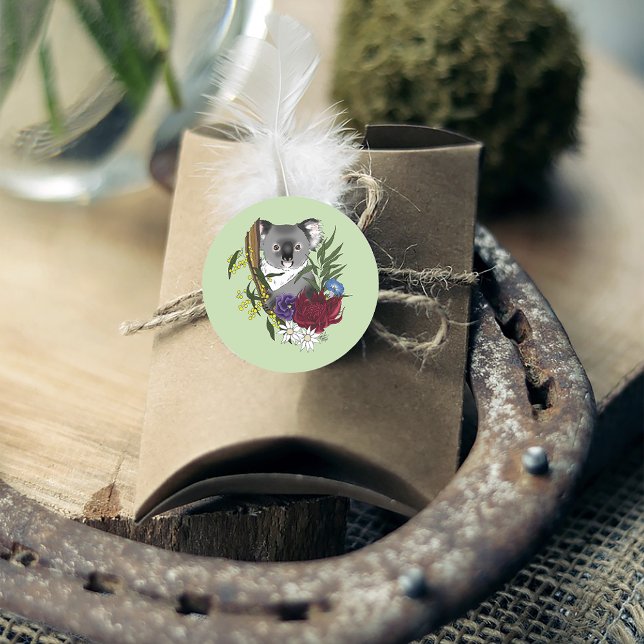Koala Bear Classic Round Sticker (Creator Uploaded)