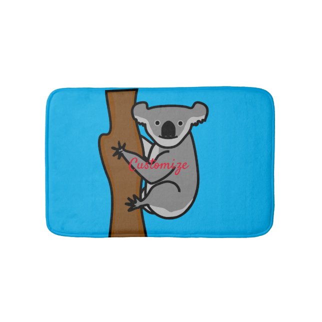 Koala Bear Climbing Tree Thunder_Cove  Bath Mat (Front)