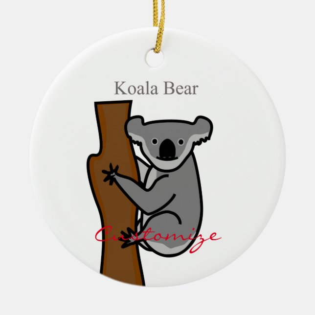 Koala Bear Climbing Tree Thunder_Cove Ceramic Tree Decoration (Front)