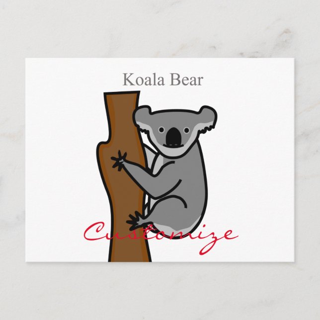 Koala Bear Climbing Tree Thunder_Cove Postcard (Front)