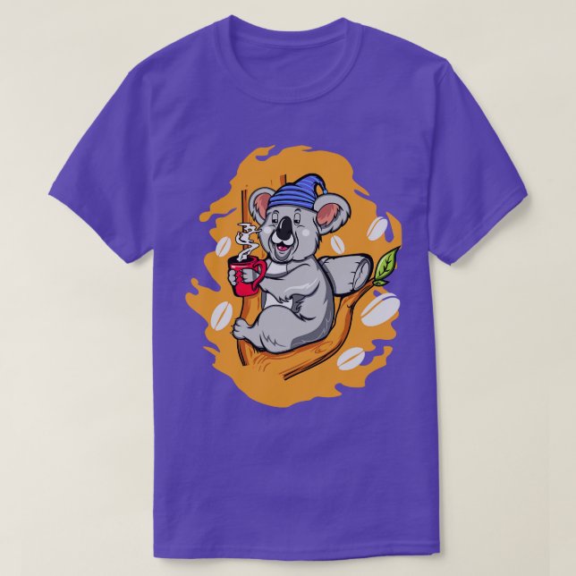 KOALA BEAR COFFEE TIME T-Shirt (Design Front)