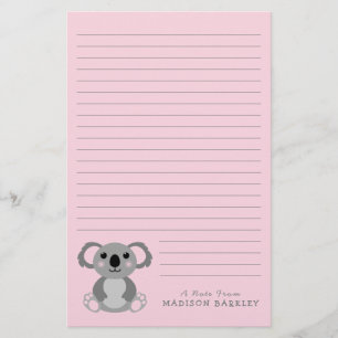 Koala Bear Cute Kid's Stationery
