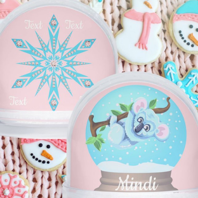 Koala bear cute snow globe pink winter snow globe (Creator Uploaded)