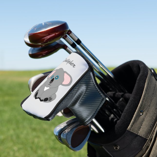 Koala Bear Design Golf Head Cover (In Situ)