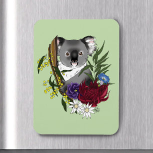 Koala Bear Green Magnet