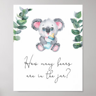 Koala Bear - Guess how many bears are in the jar Poster