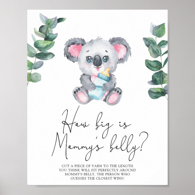 Koala Bear - How big is mummy's belly game Poster (Front)