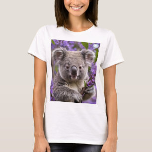Koala Bear In Jacaranda Tree, T-Shirt